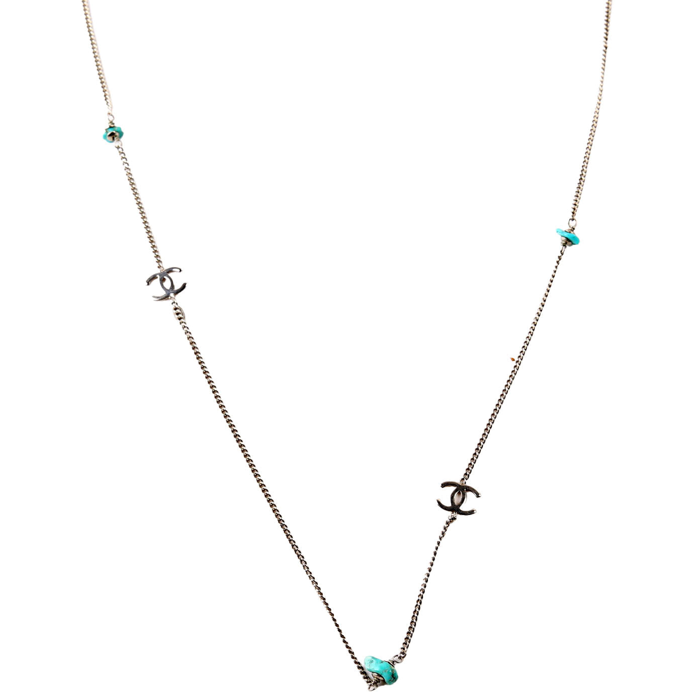 CC Turqouise Beaded Long Necklace