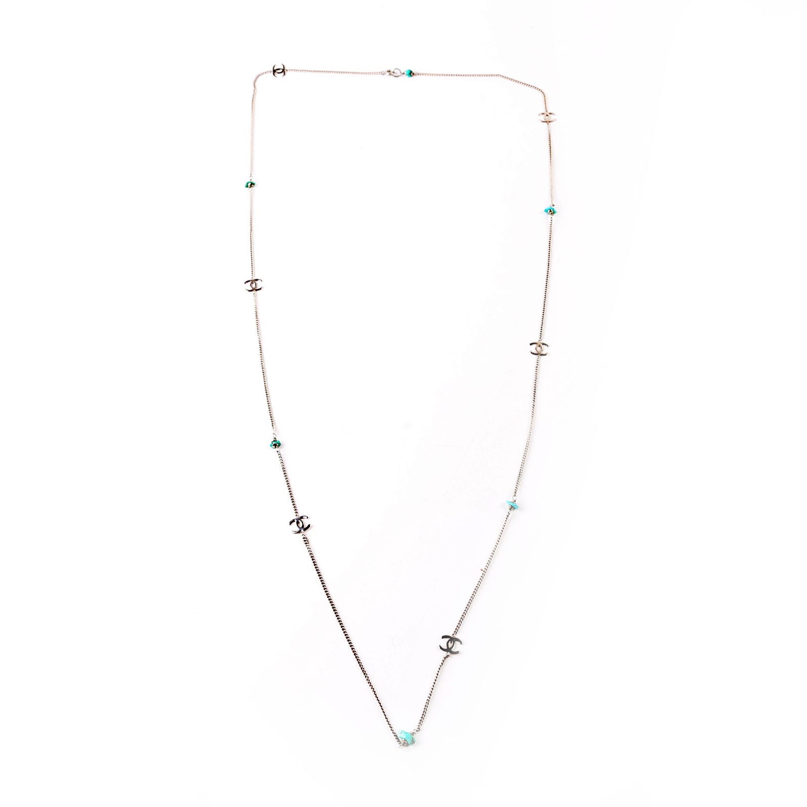 CC Turqouise Beaded Long Necklace