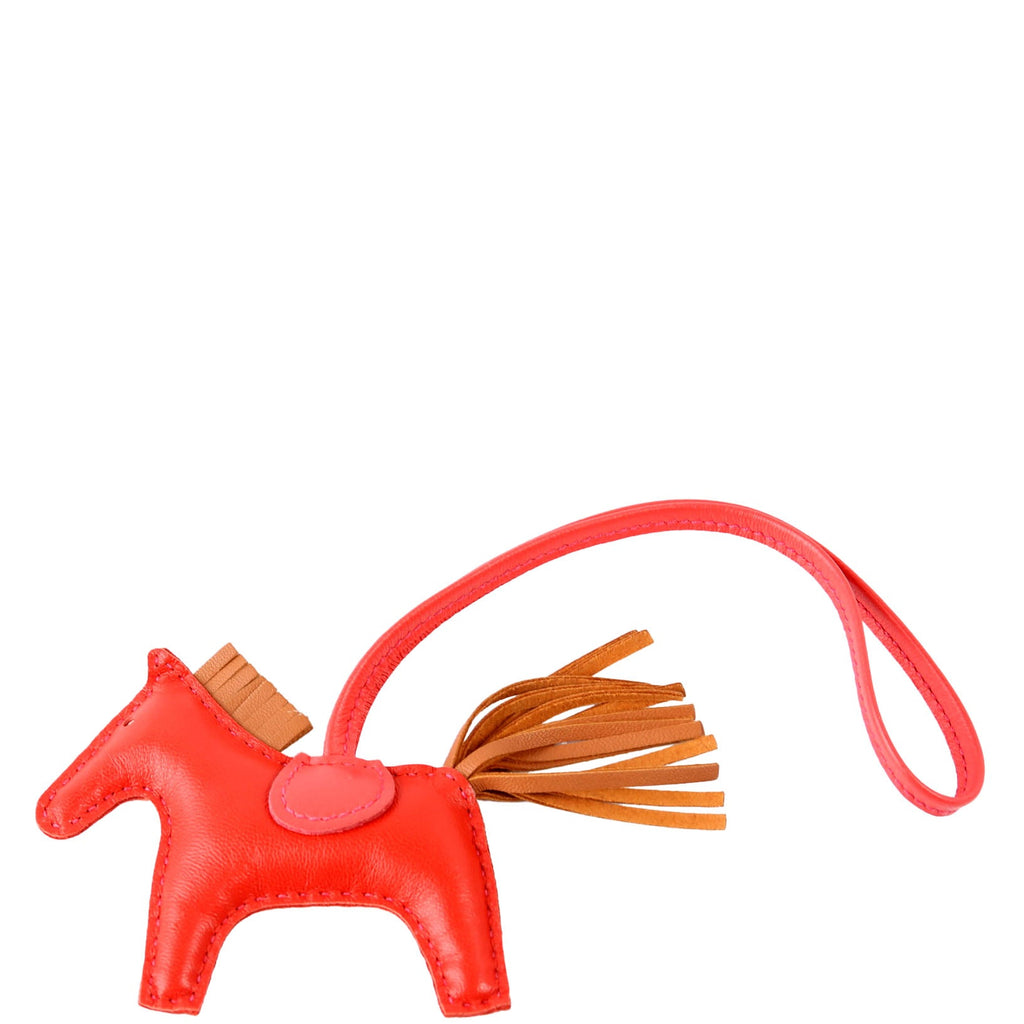 Rodeo Horse Charm Lambskim TPM Red