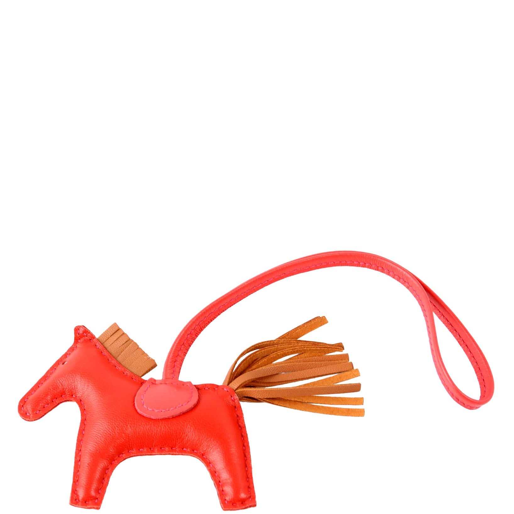 Rodeo Horse Charm Lambskim TPM Red