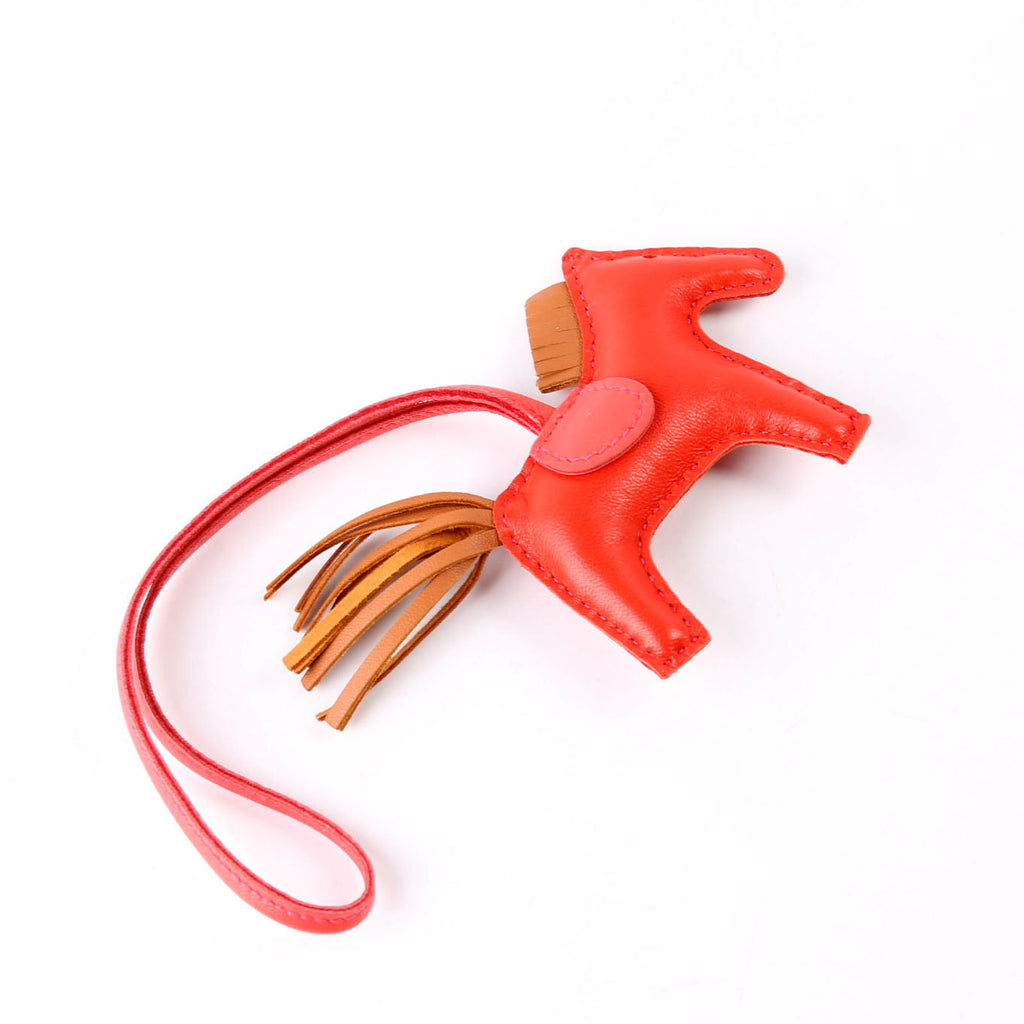 Rodeo Horse Charm Lambskim TPM Red