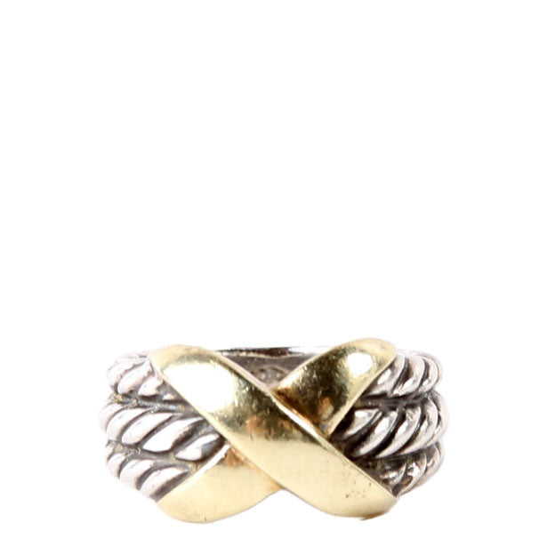 Ring: Triple Row X 8MM 925/585 Size 7