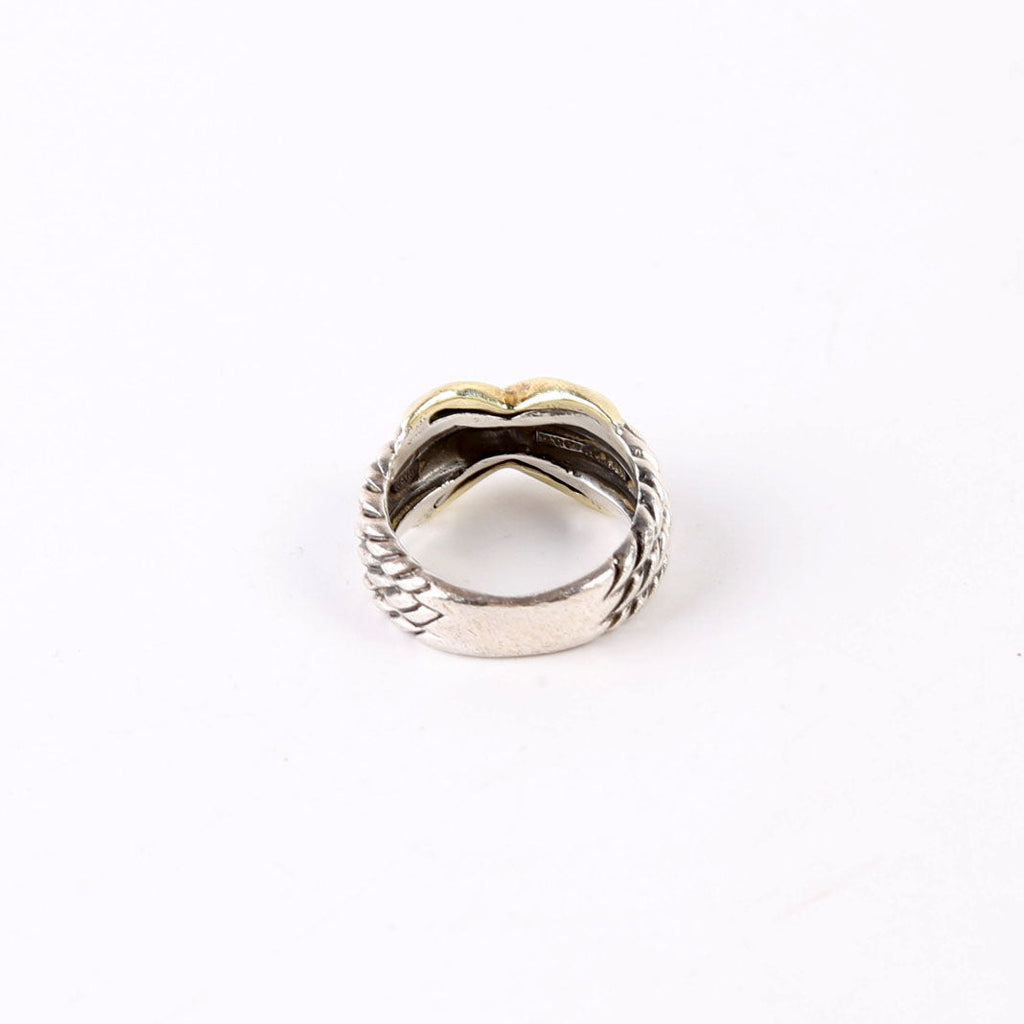 Ring: Triple Row X 8MM 925/585 Size 7