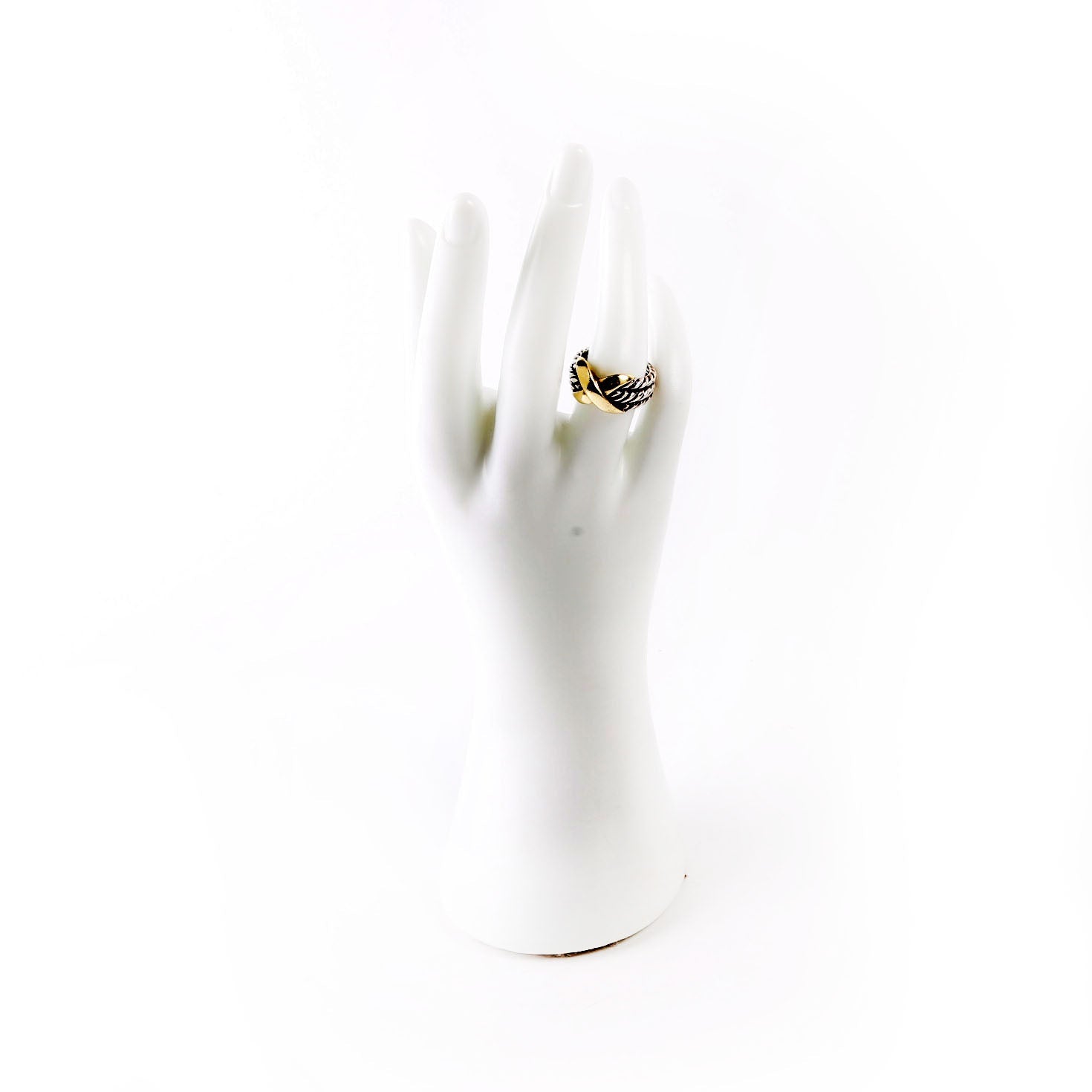 Ring: Triple Row X 8MM 925/585 Size 7