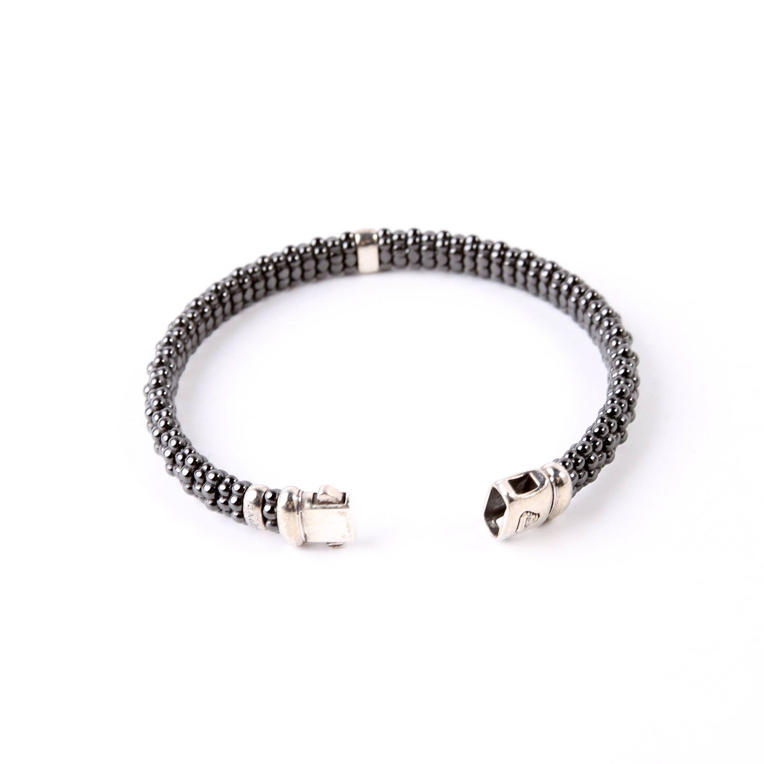Bracelet: Black Caviar Single Station 9MM Diamonds/925