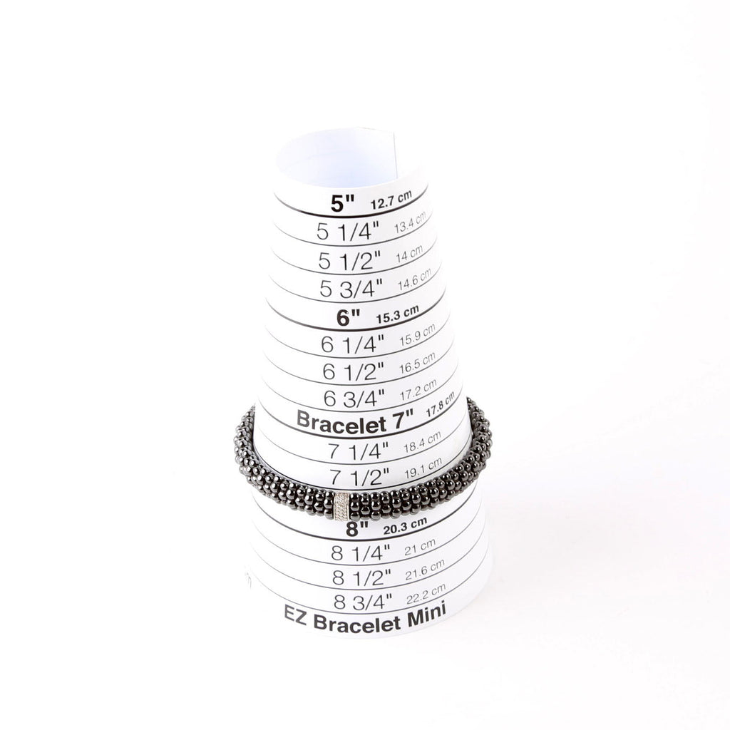 Bracelet: Black Caviar Single Station 9MM Diamonds/925