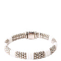 Bracelet: White Caviar Ceramic Beaded 9MM 925