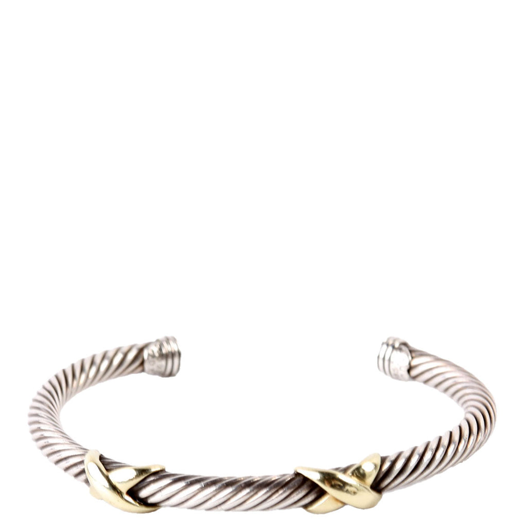 Bracelet: Double X 5MM Cable 925/585