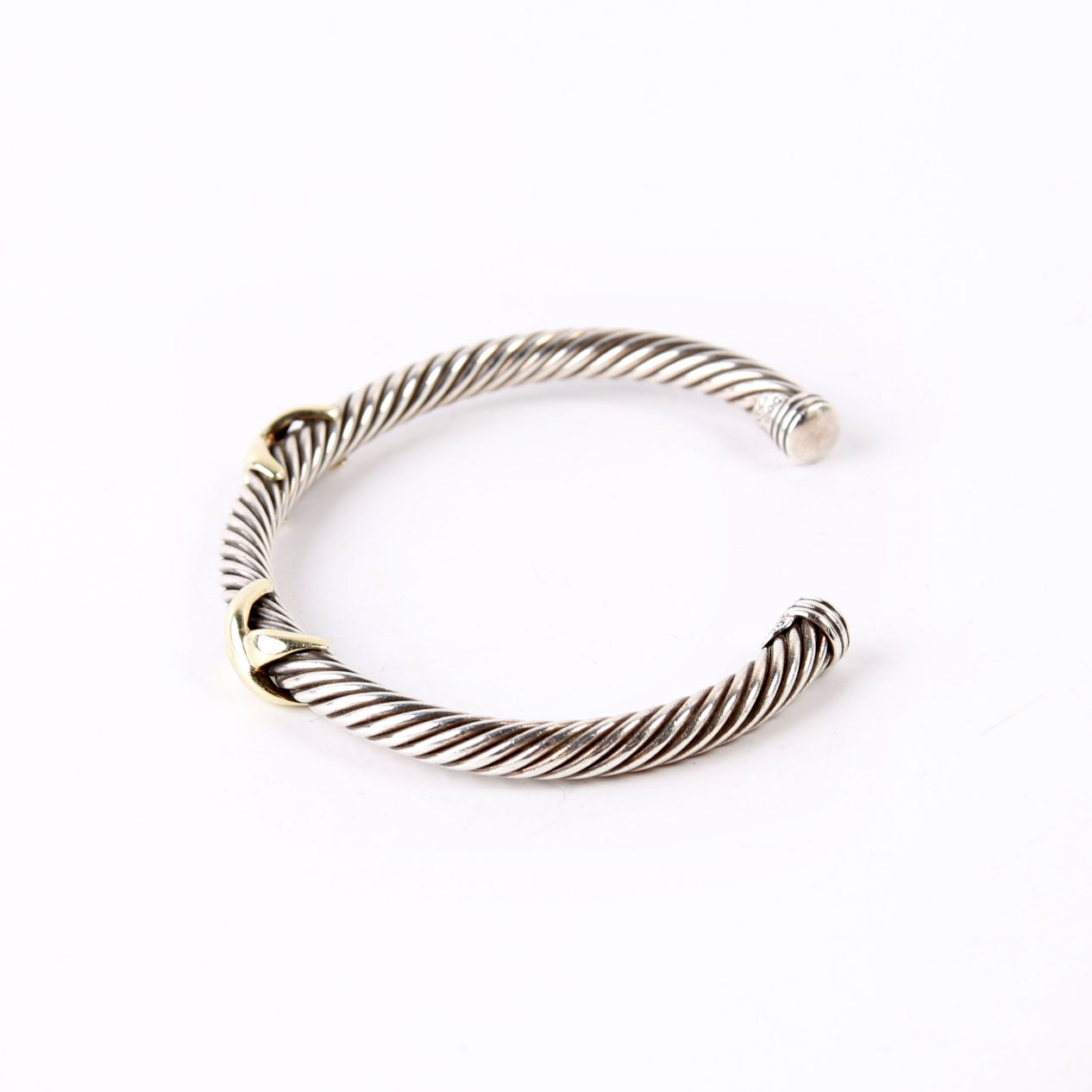 Bracelet: Double X 5MM Cable 925/585