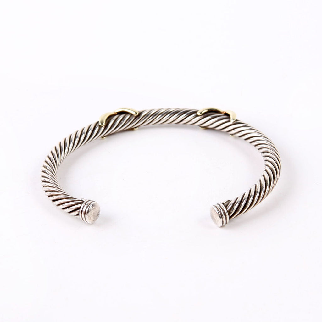 Bracelet: Double X 5MM Cable 925/585