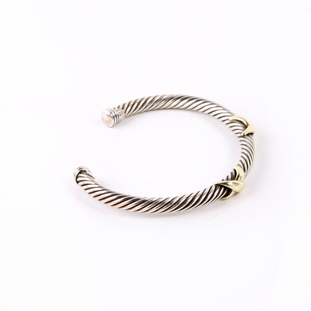 Bracelet: Double X 5MM Cable 925/585