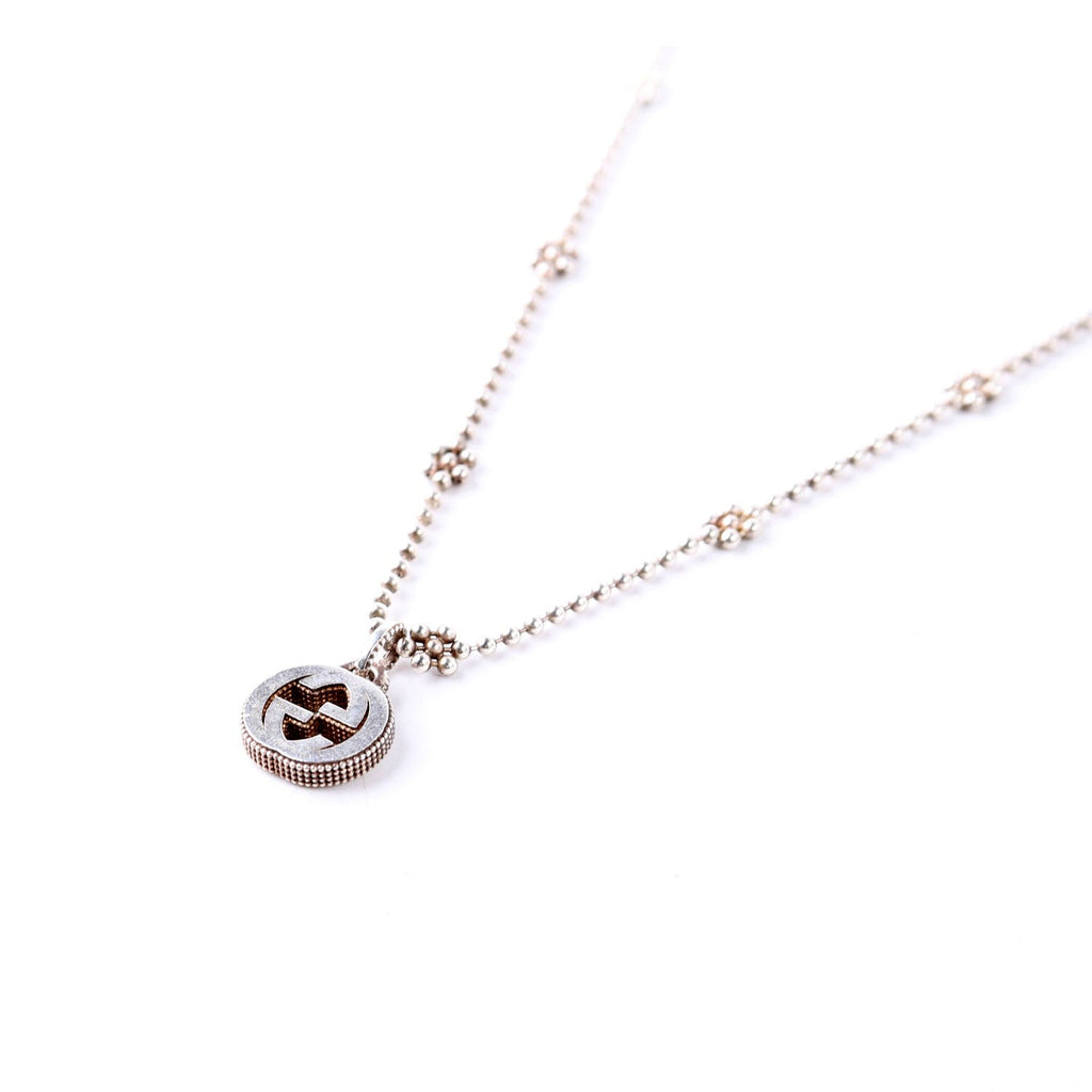 Gucci Necklace: Interlock G Flower Bead Chain 925