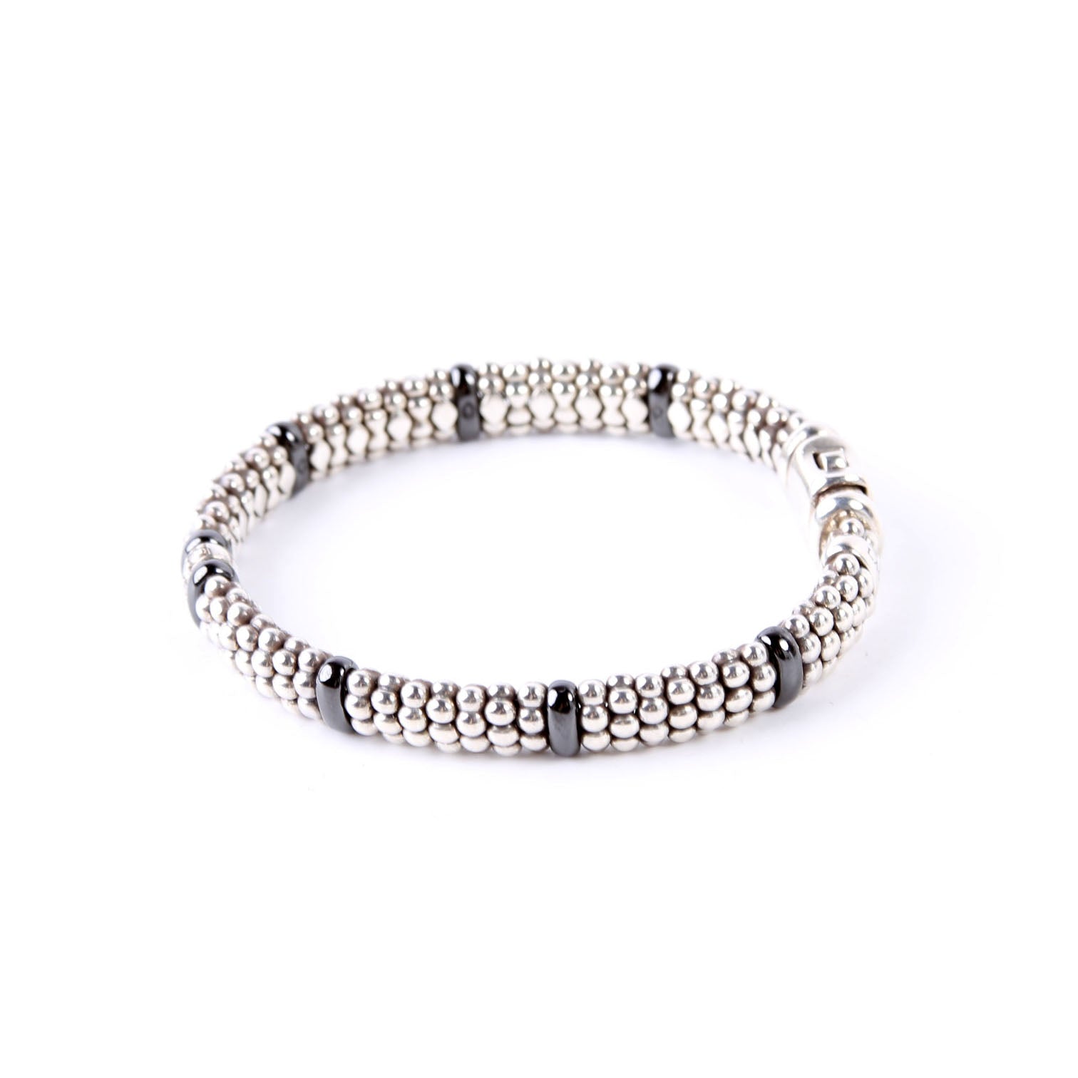 Bracelet: Caviar Single Station 9MM Ceramic/Diamonds/925