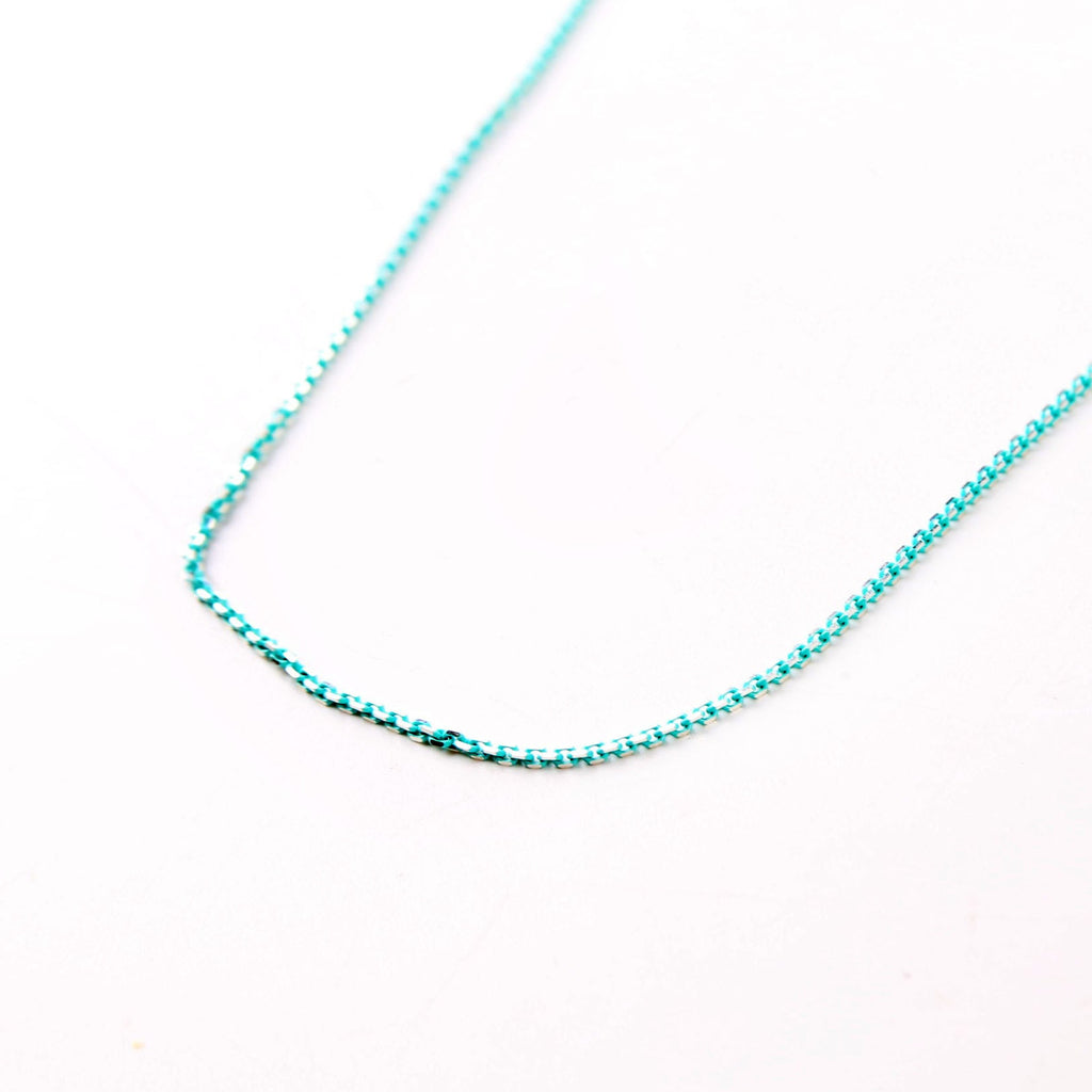 Necklace: Sparkler Enamwl Coated 30" Chain 925