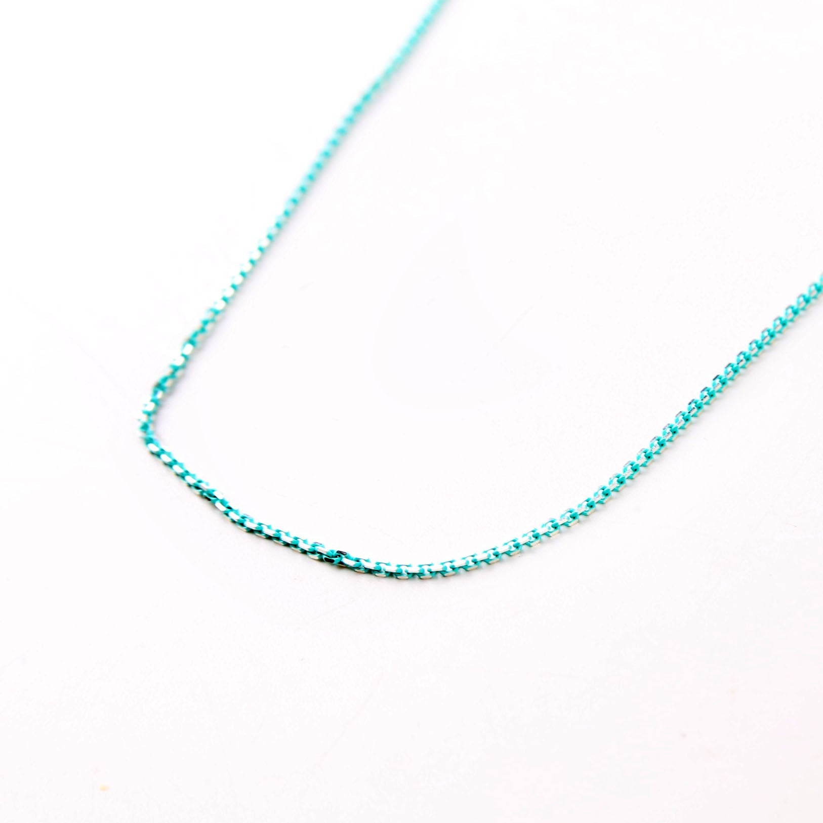 Necklace: Sparkler Enamwl Coated 30" Chain 925