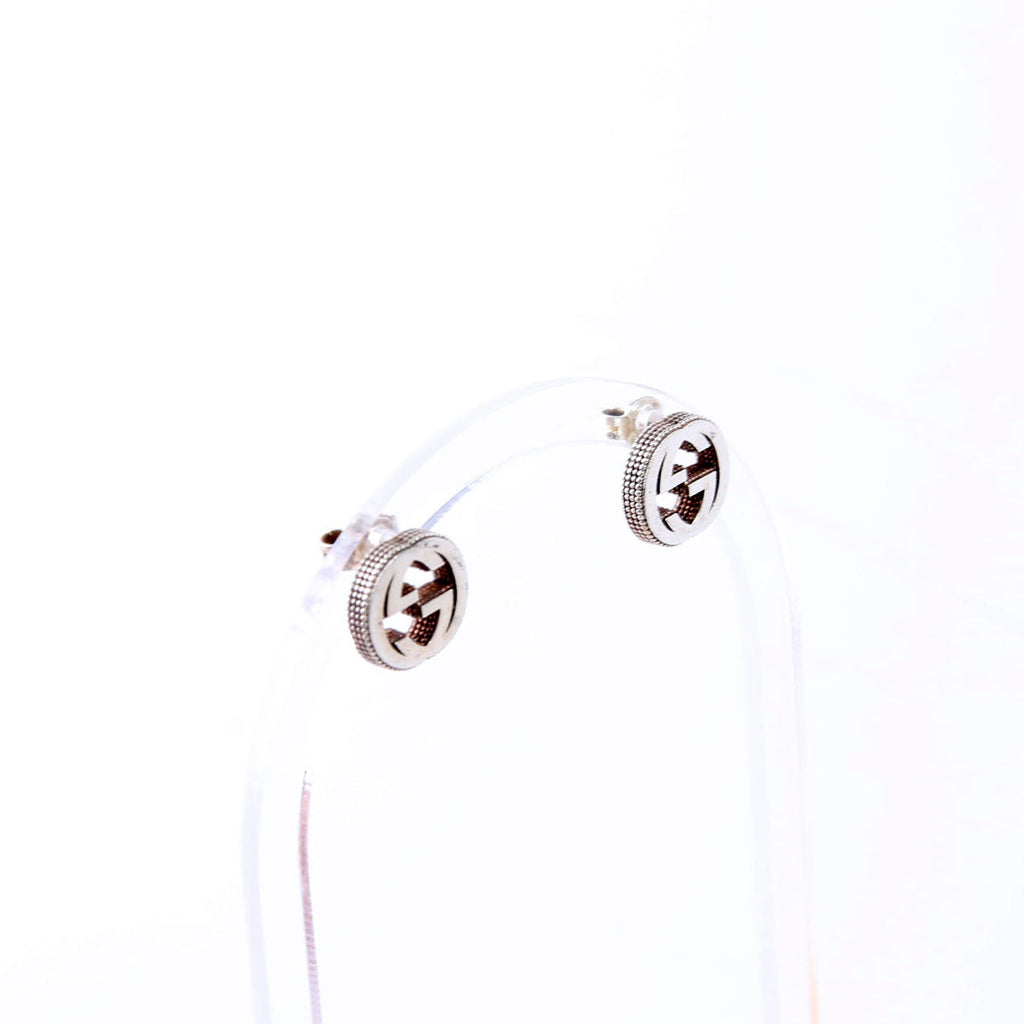 Earrings: Interlocking G Studs 925
