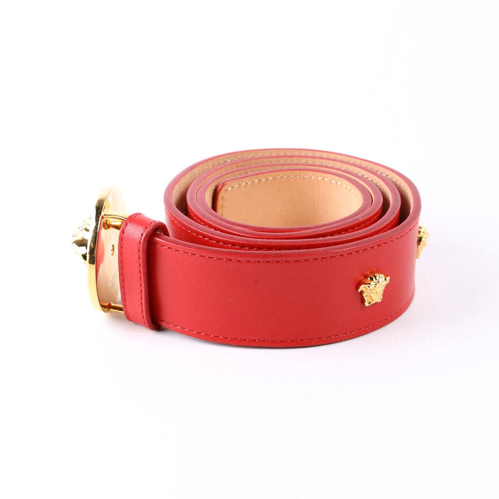 Medusa Leather Belt Size 90/36 Red