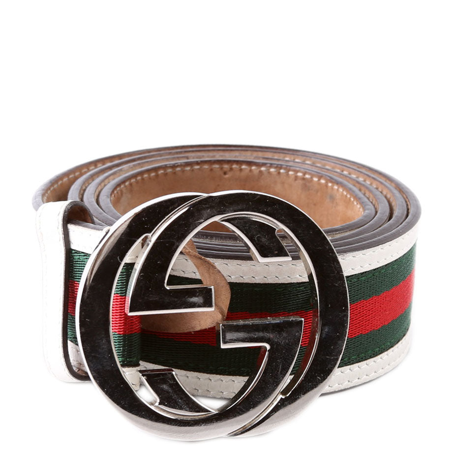 Belt: 114984 Web Canvas Interlocking G Size 95/38