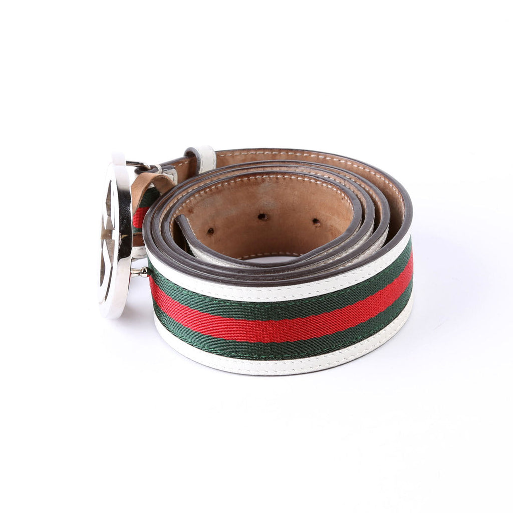 Belt: 114984 Web Canvas Interlocking G Size 95/38