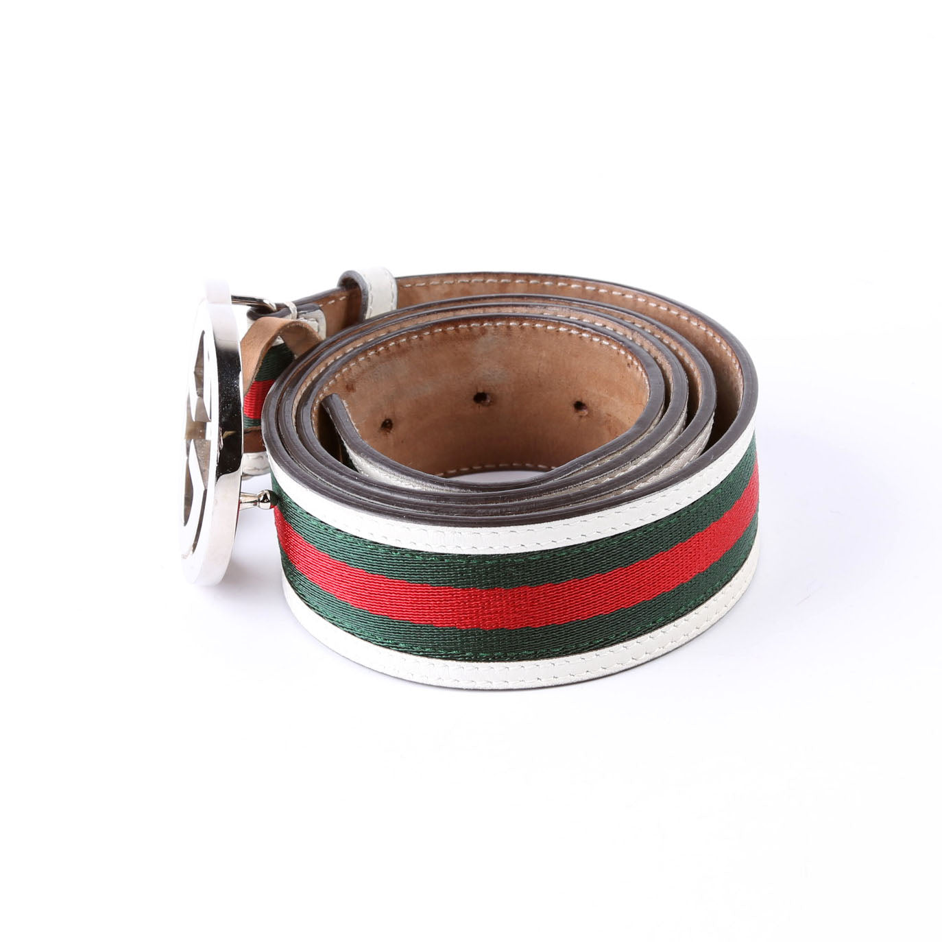 Belt: 114984 Web Canvas Interlocking G Size 95/38