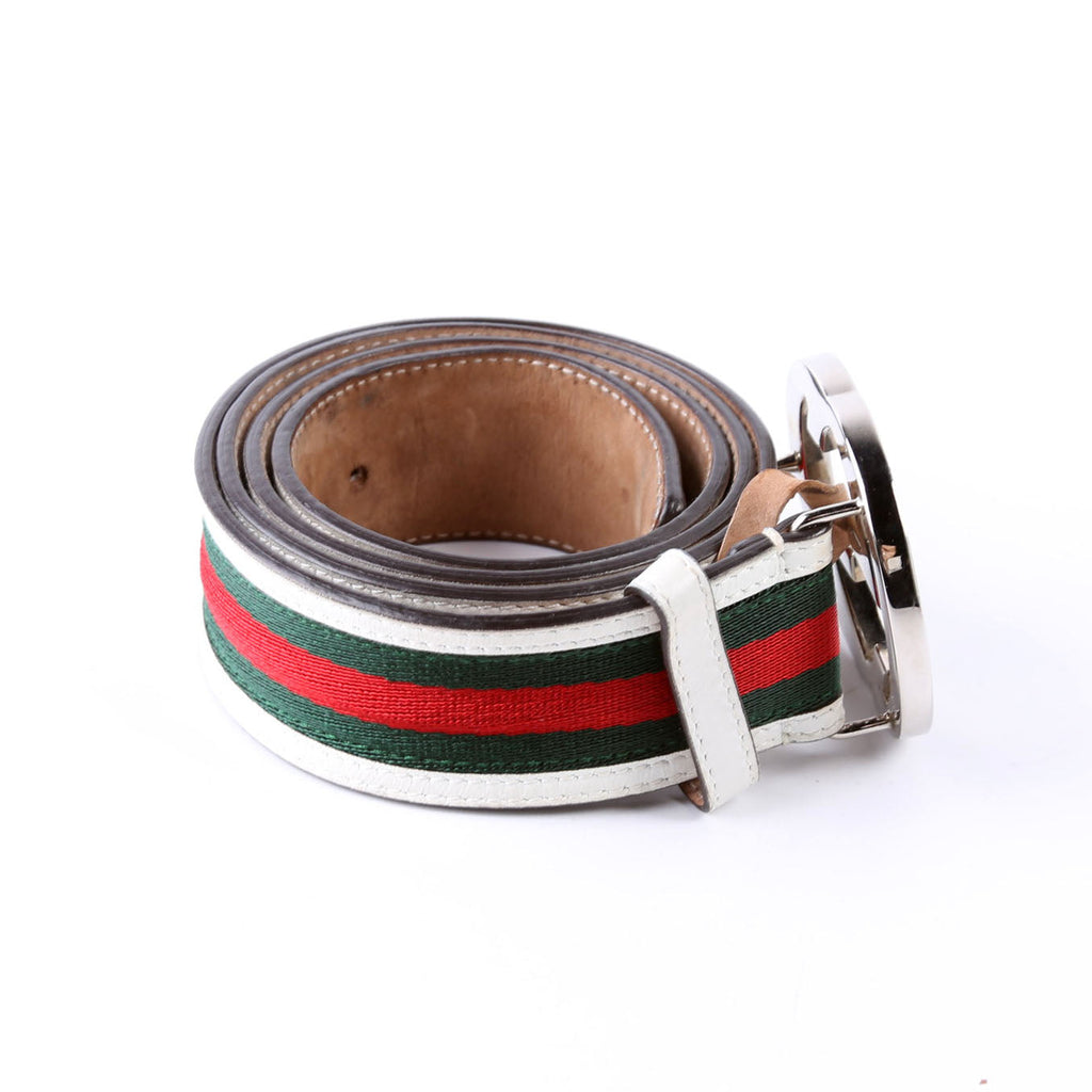 Belt: 114984 Web Canvas Interlocking G Size 95/38