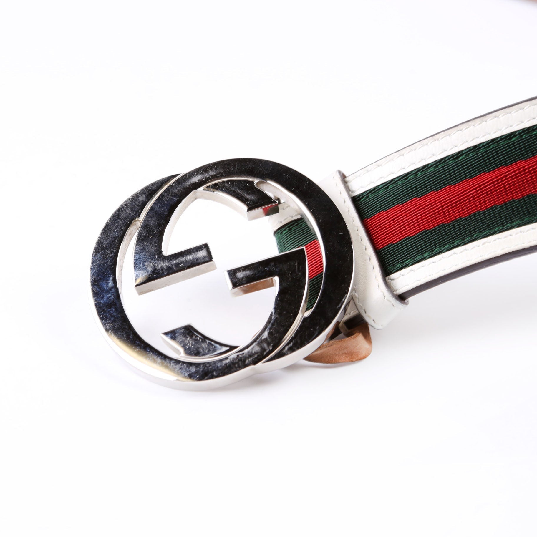 Belt: 114984 Web Canvas Interlocking G Size 95/38
