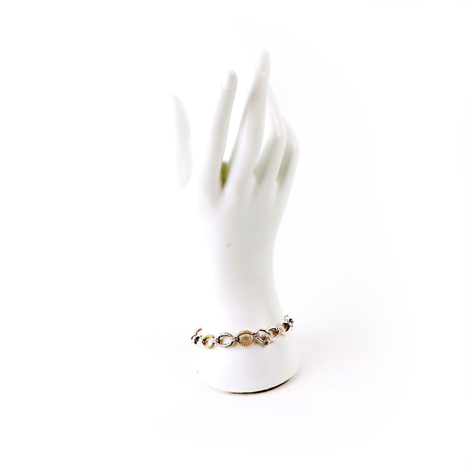 Bracelet: Caviar Lux Single Station Link Diamonds/925/750