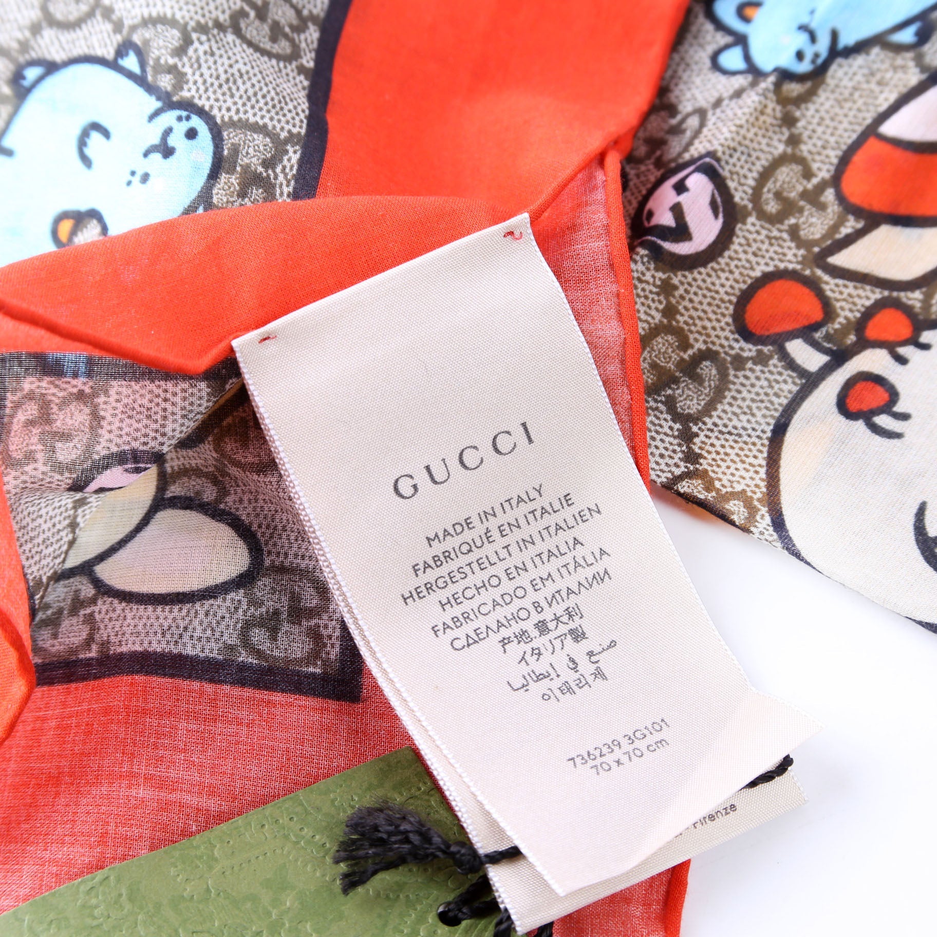 X Pikarar Supreme Square Cotton Scarf 70CM
