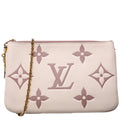 Double Zip Pochette Bicolor Empreinte