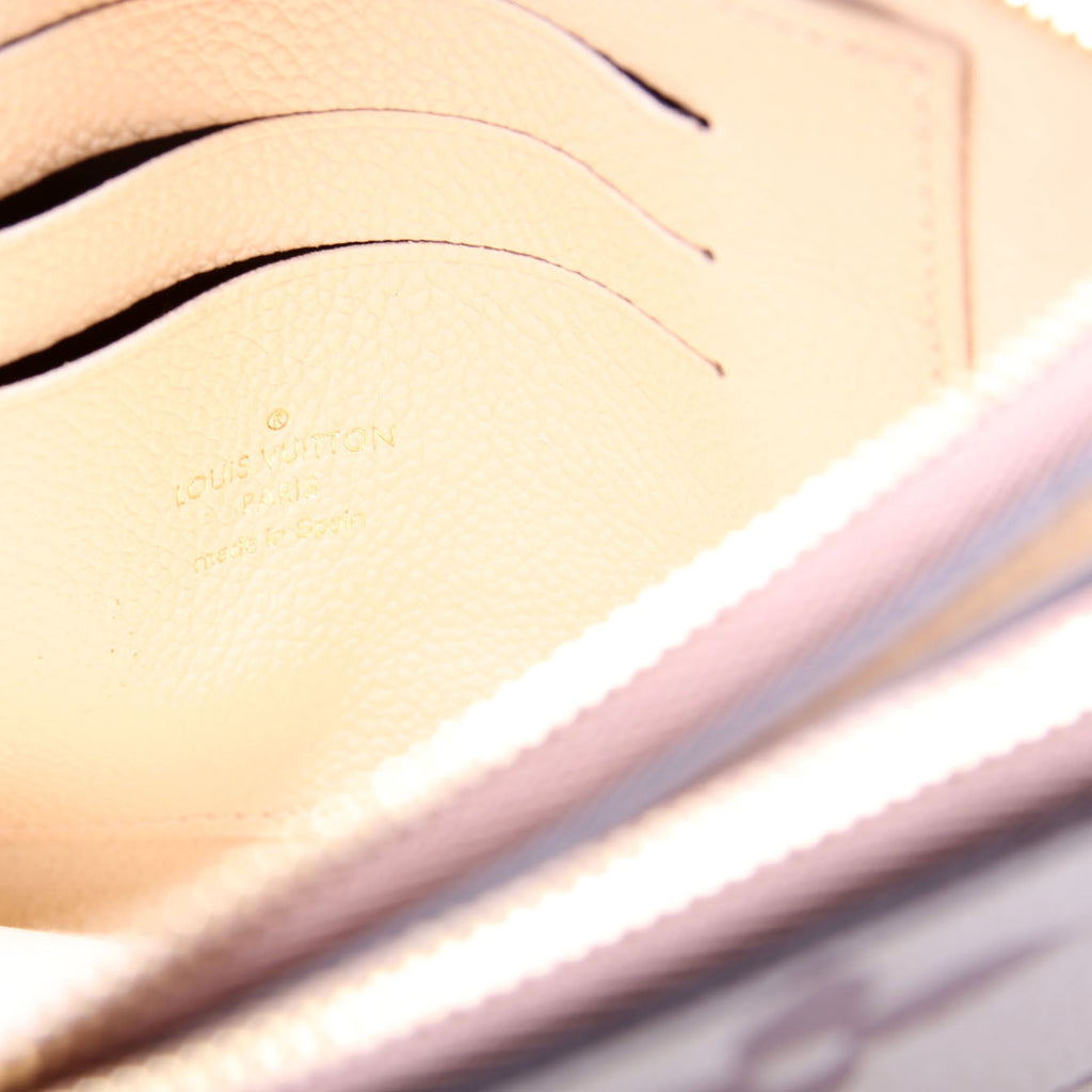 Double Zip Pochette Bicolor Empreinte