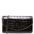 LOUB154 Clutch NM Crocodile Embossed Black