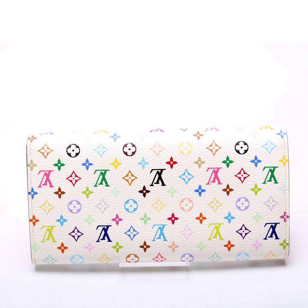 Sarah Wallet Multicolor Monogram White