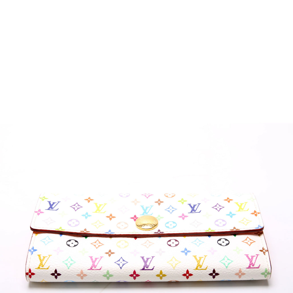 Sarah Wallet Multicolor Monogram White