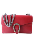 400249 Dionysus Leather Shoulder Small Red