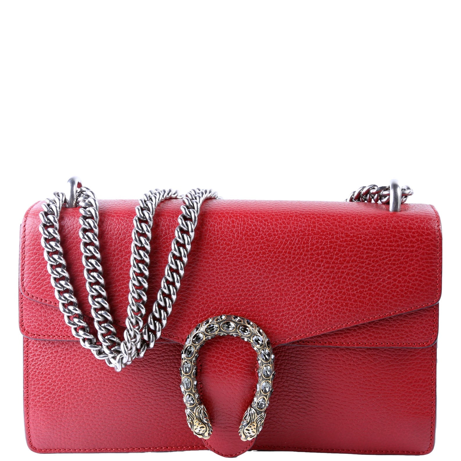 400249 Dionysus Leather Shoulder Small Red