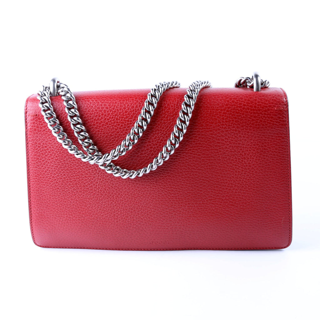 400249 Dionysus Leather Shoulder Small Red