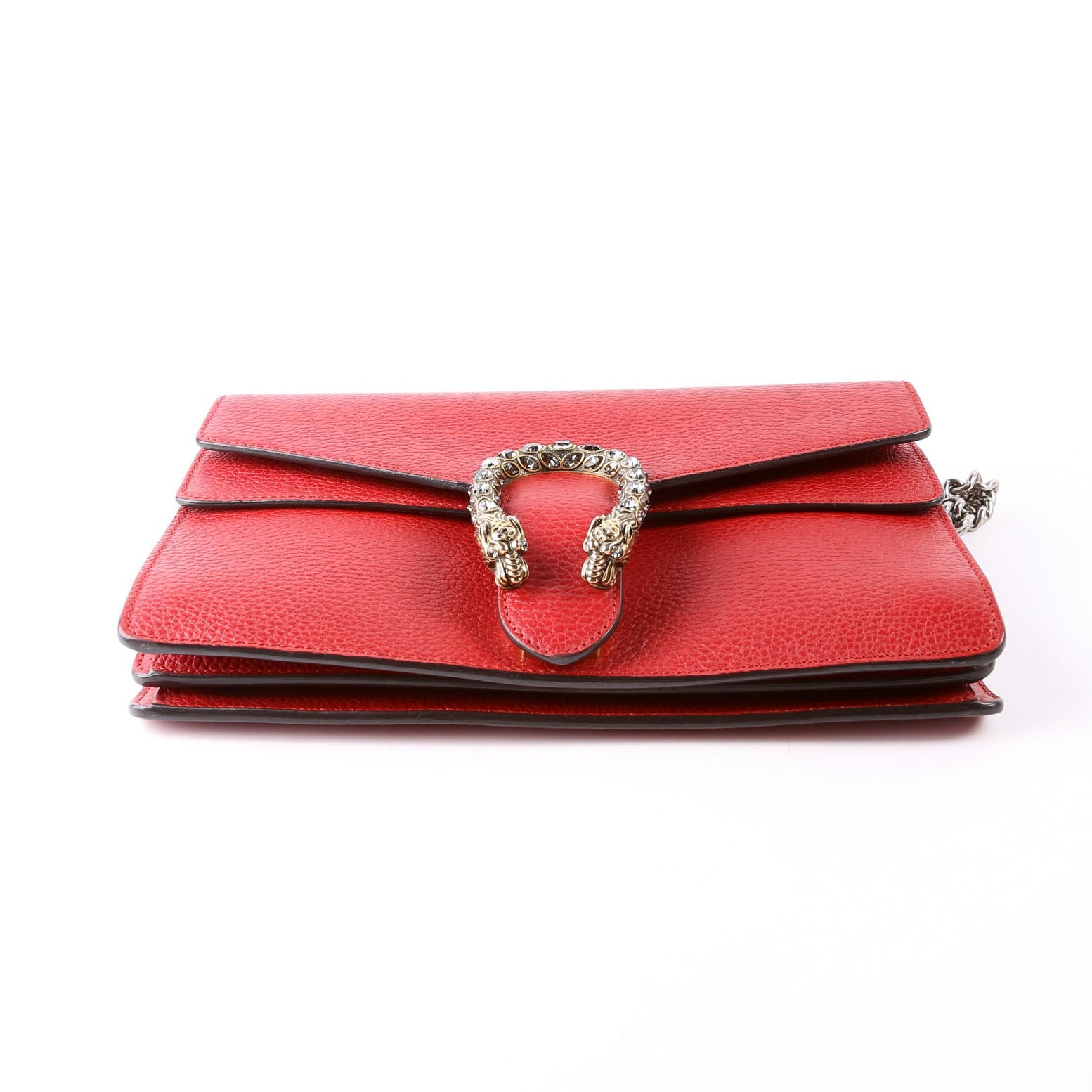 400249 Dionysus Leather Shoulder Small Red