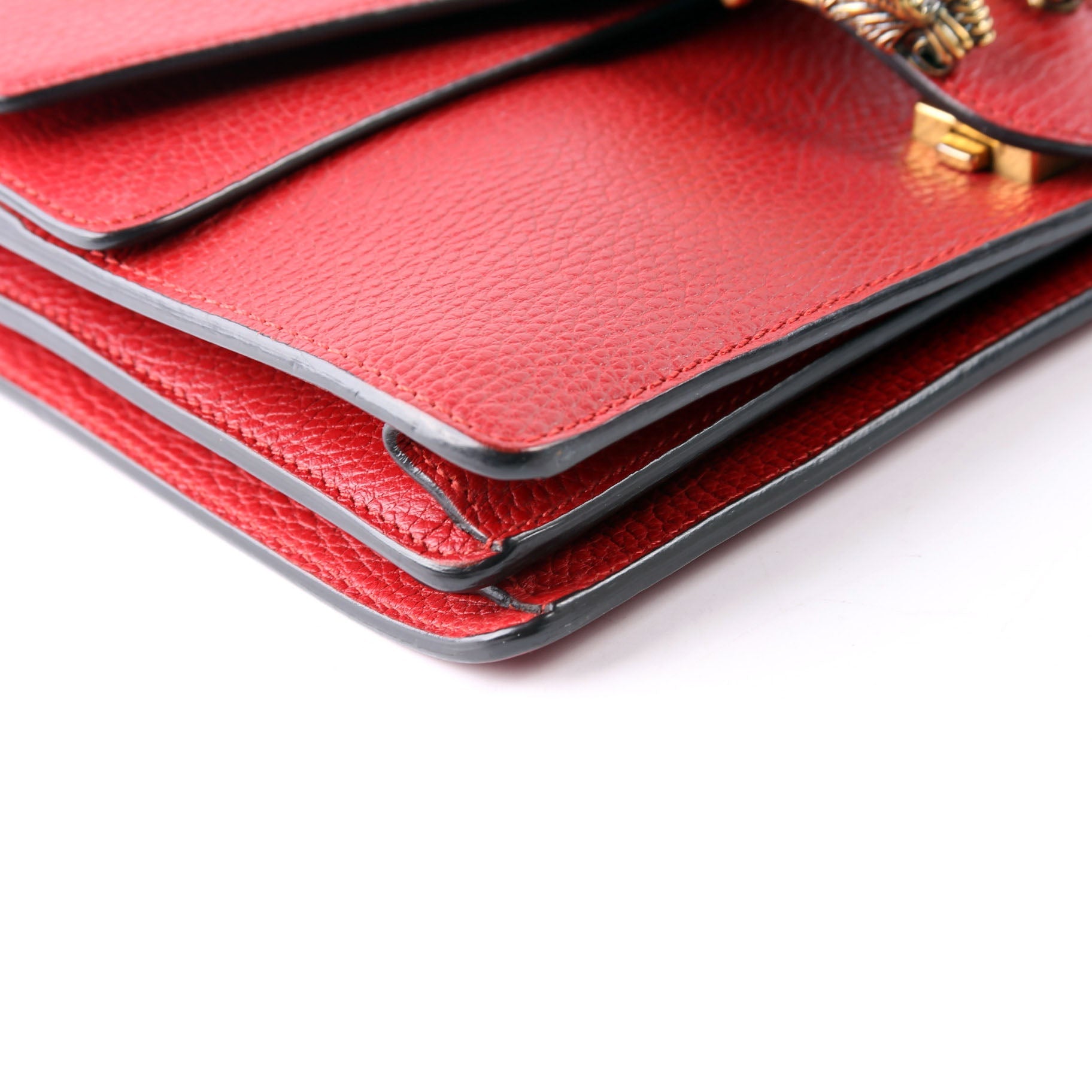 400249 Dionysus Leather Shoulder Small Red
