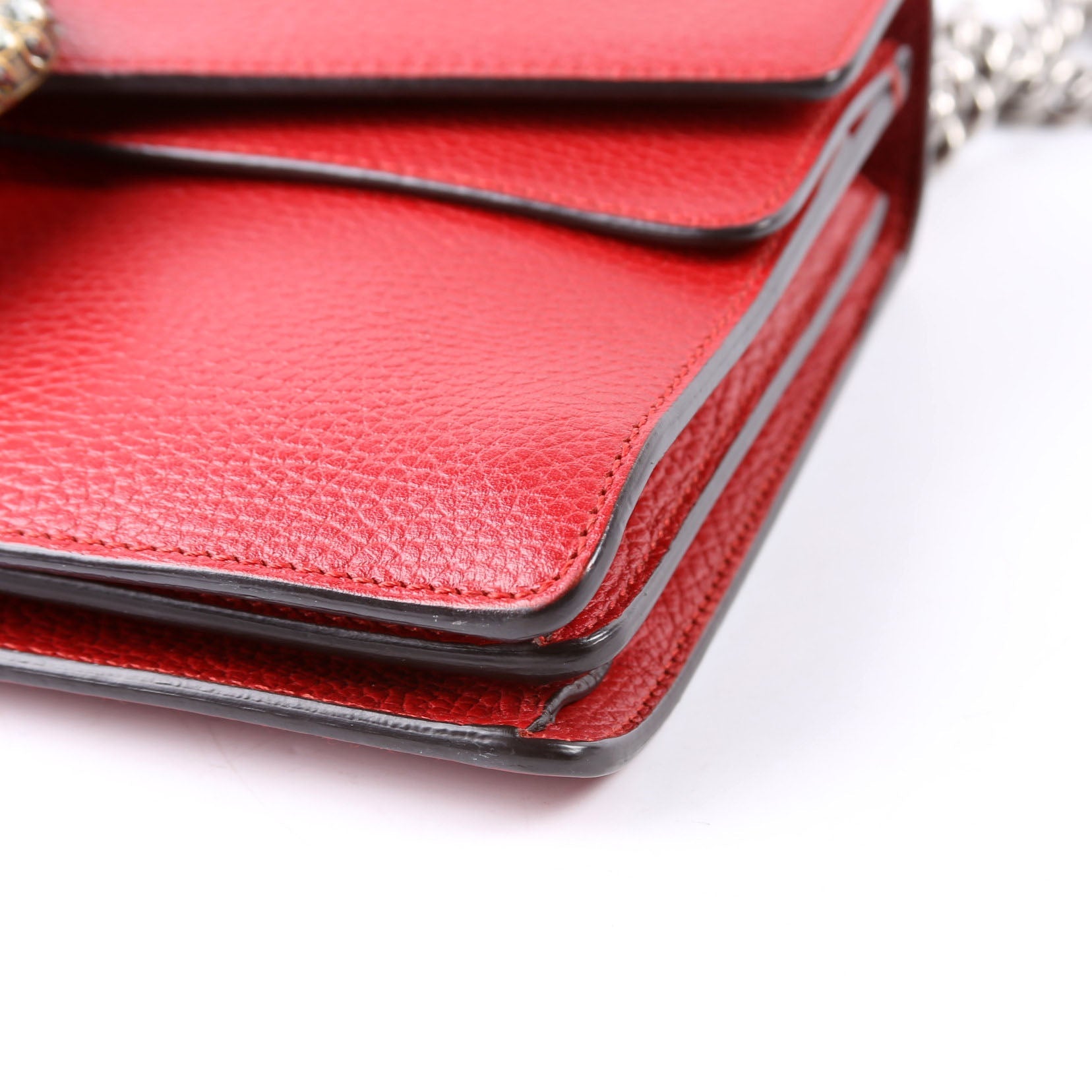 400249 Dionysus Leather Shoulder Small Red