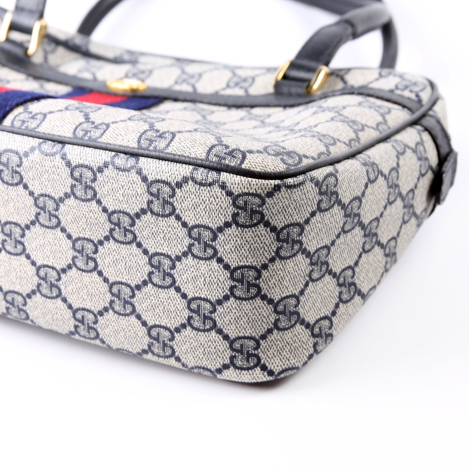 GG Supreme Vintage Satchel Navy