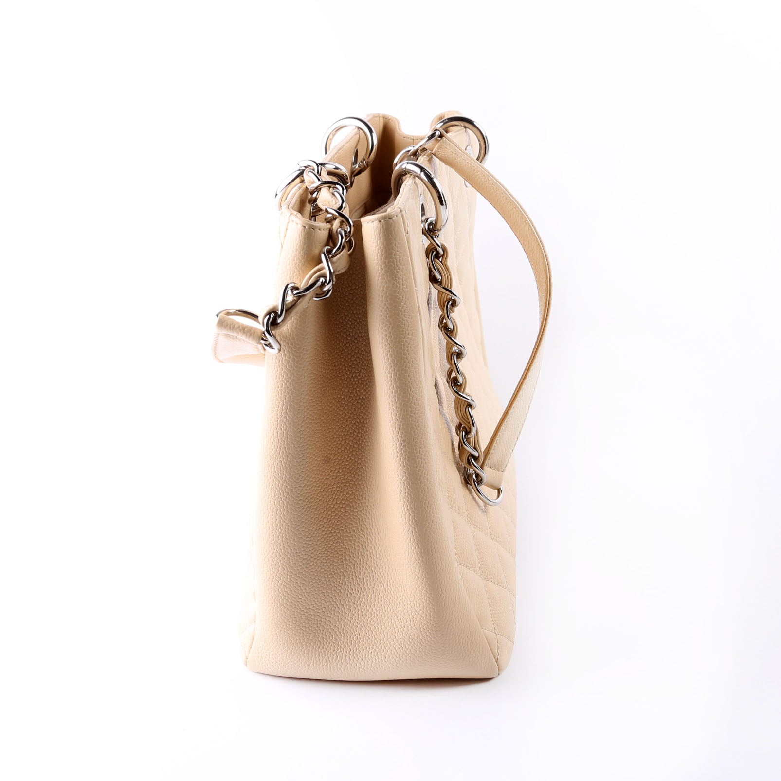 Grand Shopping Tote Caviar Beige