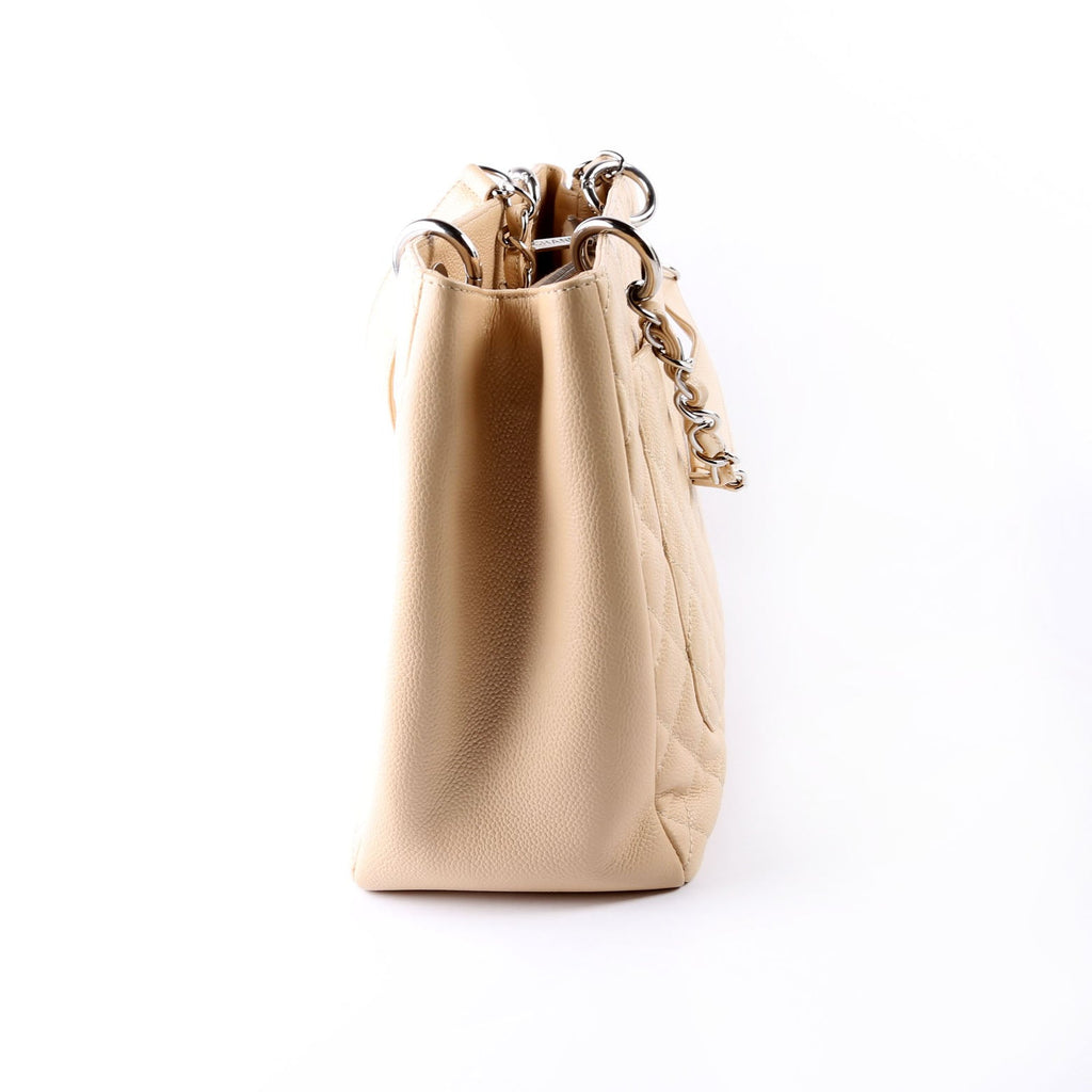 Grand Shopping Tote Caviar Beige