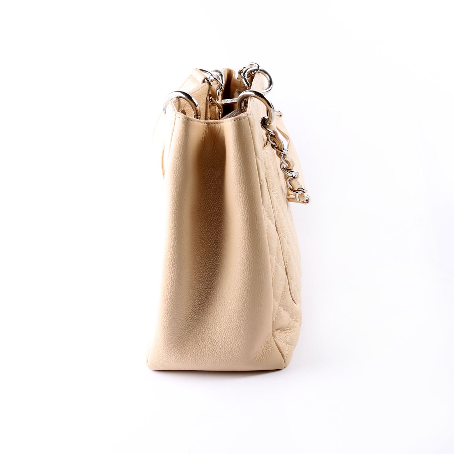 Grand Shopping Tote Caviar Beige