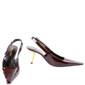 Lee 75 Slingback Pumps Size 38 Burgundy