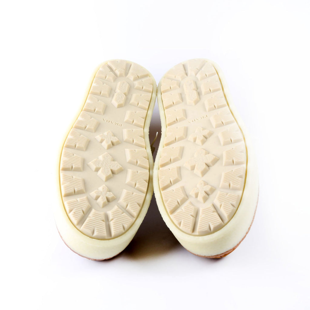 Suede/Shearling Platform Loafers Size 38.5 Tan