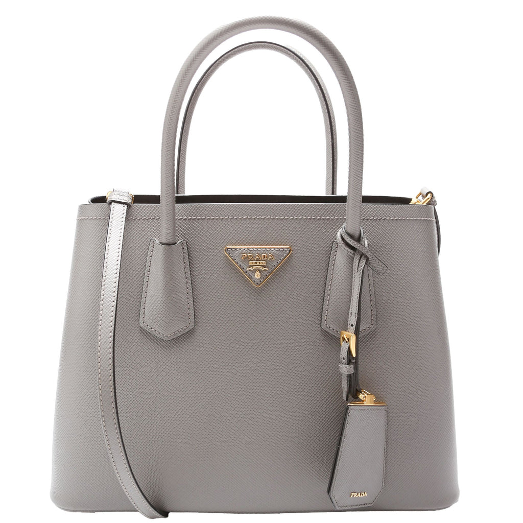 Saffiano Cuir Double Medium Grey