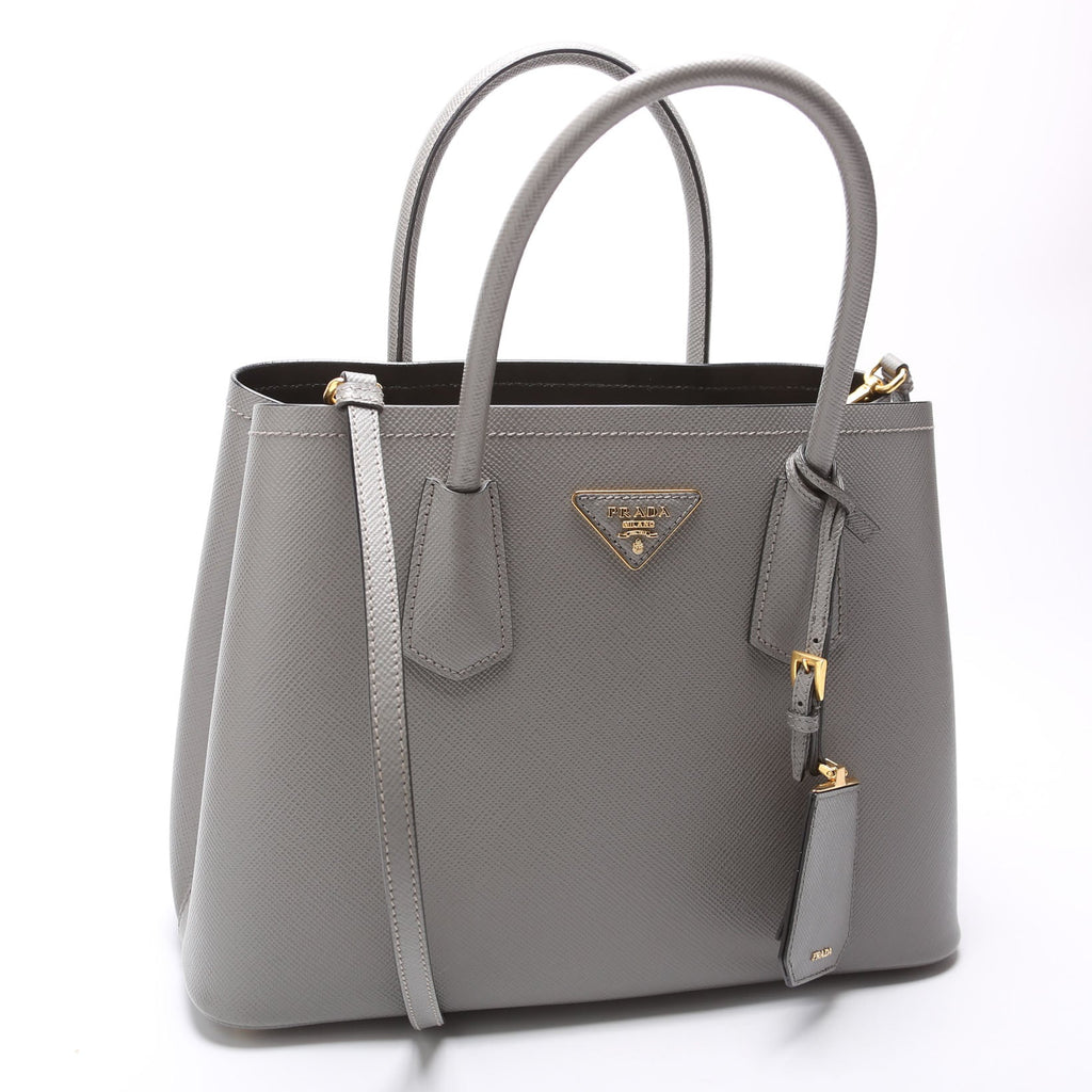 Saffiano Cuir Double Medium Grey