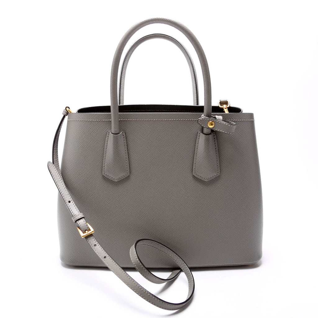 Saffiano Cuir Double Medium Grey