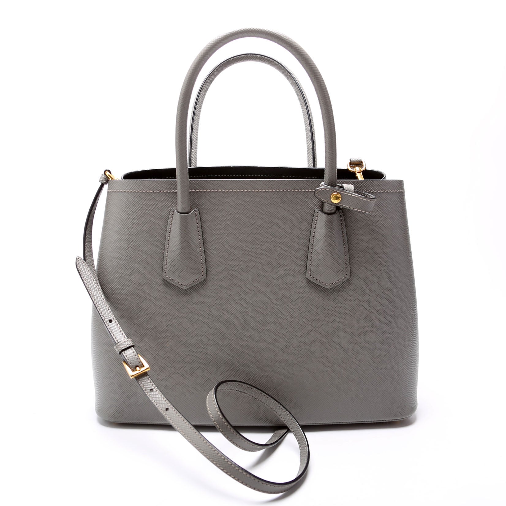 Saffiano Cuir Double Medium Grey