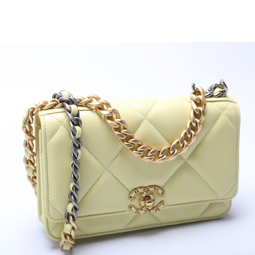 Chanel 19 Wallet On Chain Quilted Lambskin RFID